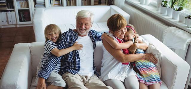 Grandparents Having Fun With Their Grandchildren